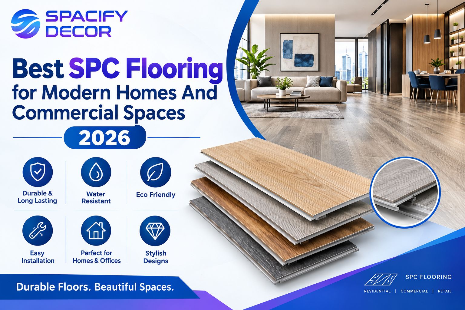 Best SPC Flooring for Modern Homes And Commercial Spaces 2026